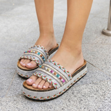 Britt Silver Slippers