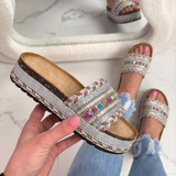 Britt Silver Slippers