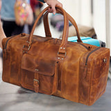 Lark Buffalo Leather Duffel Bag for Men