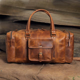 Lark Buffalo Leather Duffel Bag for Men
