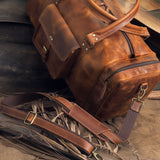 Lark Buffalo Leather Duffel Bag for Men