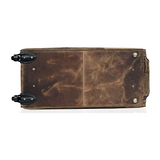 Falcon Buffalo Leather Wheeled Duffel Bag