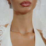 Trinity Infinity Necklace & Bracelet Matching Set Gold