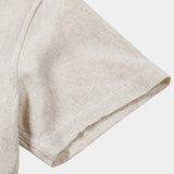 Men's Comfort Solid Sport Beige Short Sleeve Shirt