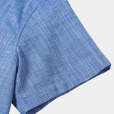 Men's Casual Breathable 100% Cotton Dual Pocket Short Sleeve Collar Shirt