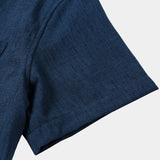 Men's Casual Solid Henley Collar Summer  Short Sleeve Shirt