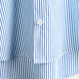 Men's Cotton Henley Breathable Stand Collar Solid Color Short Sleeve Classic Vertical Striped Shirt