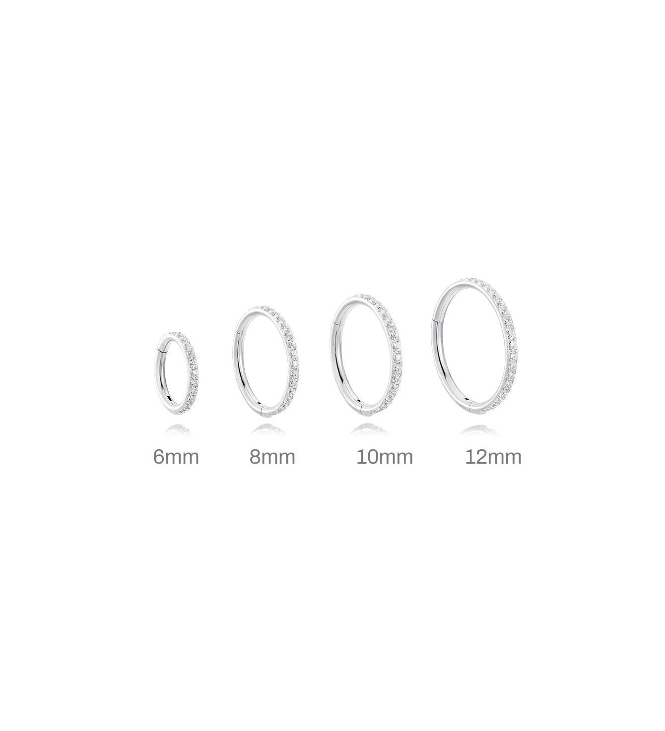 Aro múltipla impermeável Titanium 16g 18g da cartilagem dos tamanhos 5A CZ