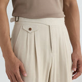 Marini Napoli High Waisted Linen Gurkha Pants