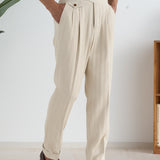 Marini Napoli High Waisted Linen Gurkha Pants
