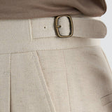 Marini Napoli High Waisted Linen Gurkha Pants