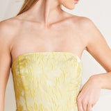 BUTTERCUP BLOOM LEMON YELLOW MIDI DRESS