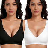 💗LAST DAY SALE 50% OFF⚡50K+ SOLD💕 Jelly Wireless Womens Comfortable Wireless Bras Push Up Bralettes Seamless Tshirts Bras Deep V Everyday Bras