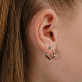 Scalloped Daisy Titanium Hoops
