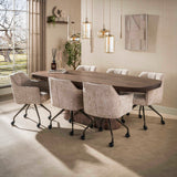 Hanglamp Avelore - 7-lichts - Beige - Amberglas - Met Spots