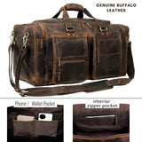 Dean Buffalo Leather Duffel Bag for Men