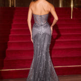Rialto Gown - Fitted Dress with Sheer Corset Bodice