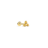 Brinco de pedra de nascimento brilhante Trinity em ouro maciço 14K