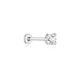 Mini piercing de orelha clássico de ouro maciço 14K 3MM