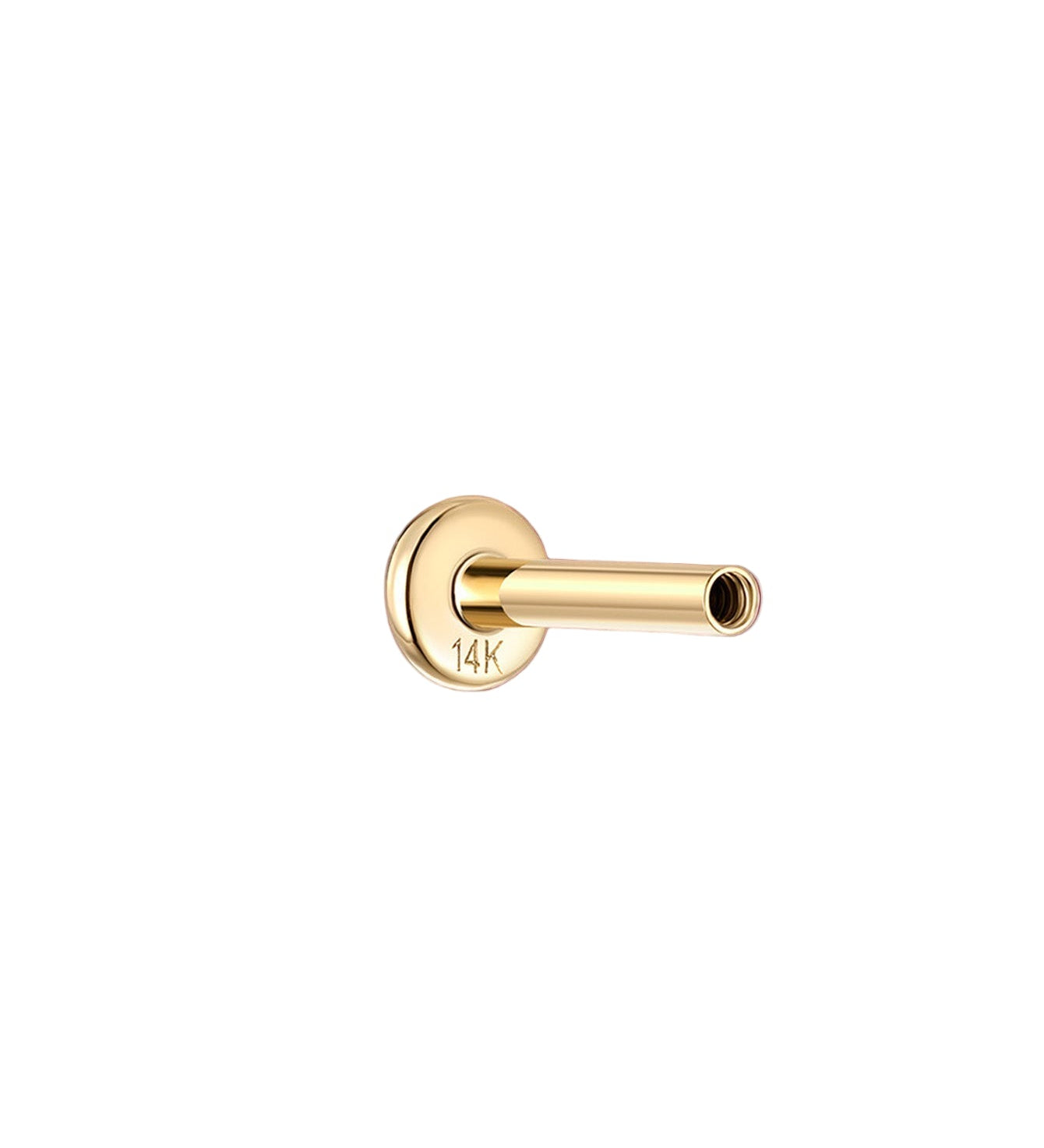 Base plana em ouro maciço 14K 5mm/6,5mm/8mm
