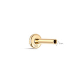 Base plana em ouro maciço 14K 5mm/6,5mm/8mm