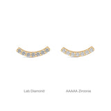 Piercing de orelha crescente em ouro maciço 14K