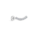 Piercing de orelha crescente em ouro maciço 14K