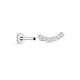 Piercing de orelha crescente em ouro maciço 14K