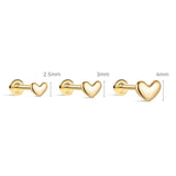 Piercing de orelha SweetHeart em ouro maciço 14K