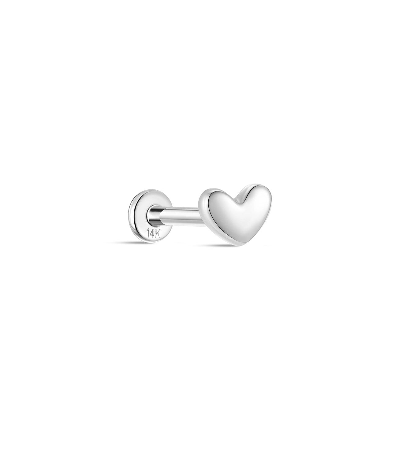 Piercing de orelha SweetHeart em ouro maciço 14K