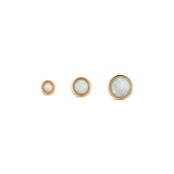 Piercing de orelha em opala em ouro maciço 14K