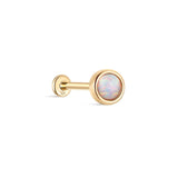 Piercing de orelha em opala em ouro maciço 14K