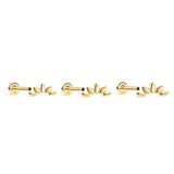 Piercing de orelha Marquise em ouro maciço 14k