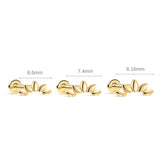 Piercing de orelha Marquise em ouro maciço 14k