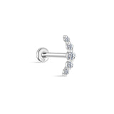 Piercing de orelha crescente em ouro maciço 14K