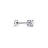 Mini piercing de orelha clássico de ouro maciço 14K 3MM