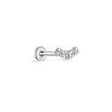 Piercing de orelha curvado em ouro maciço 14K
