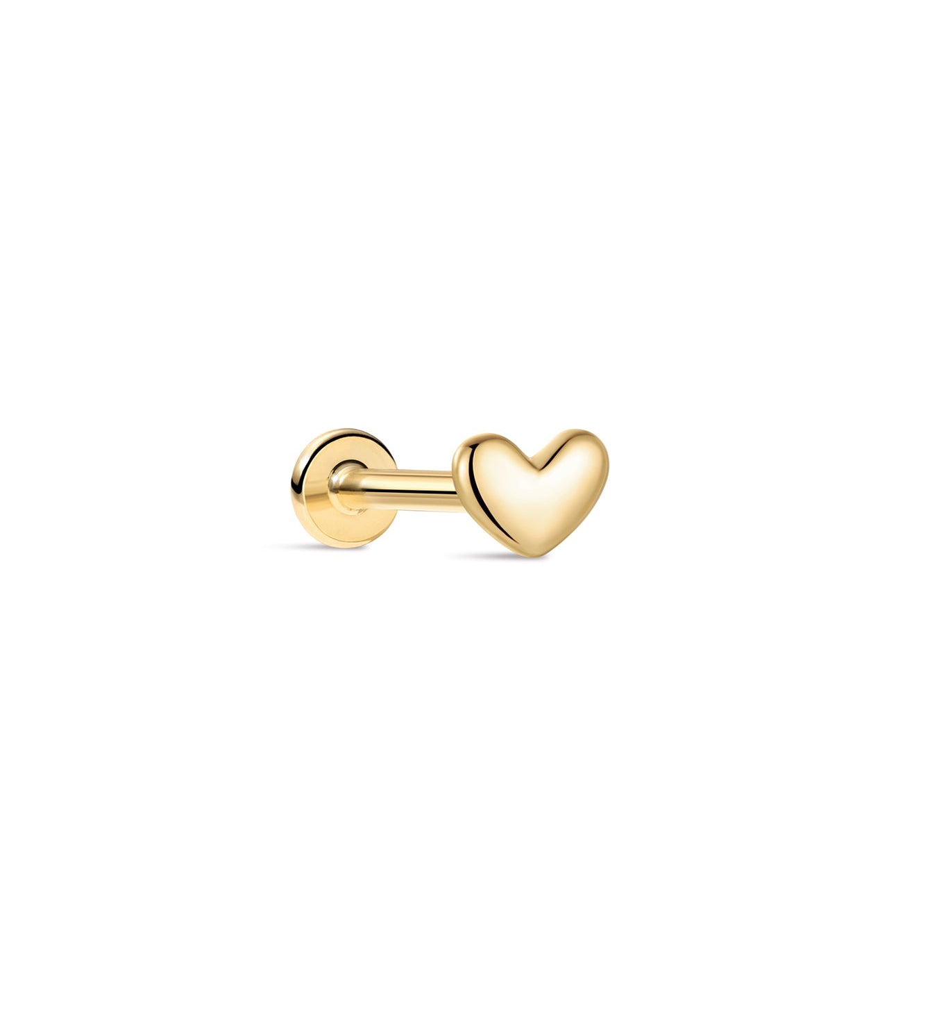 Piercing de orelha SweetHeart em ouro maciço 14K