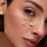 A Lucky Initial Charm Necklace Gold