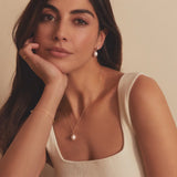 Gold Huggie Pearl Drop Earrings