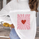Heart White Blouse