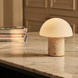 Maris Beige – Travertino Classico Travertine Rechargeable Table Lamp