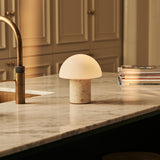 Maris Beige – Travertino Classico Travertine Rechargeable Table Lamp