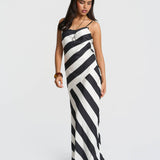 Mono Stripe Maxi Dress