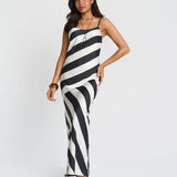Mono Stripe Maxi Dress