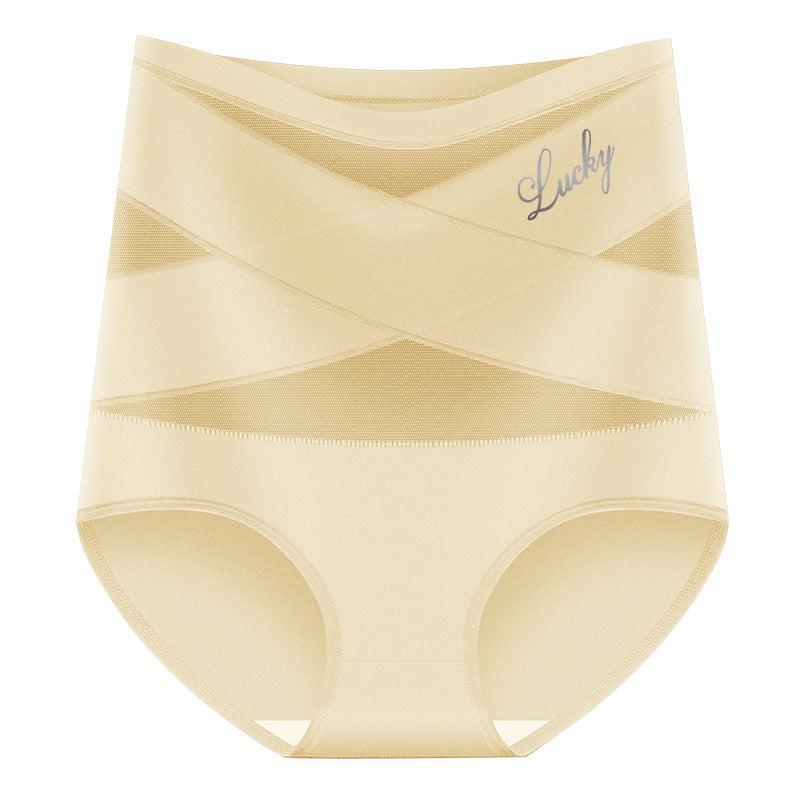 🌸 Last Day Special Price £9.99 ! 🔥Buy 1 Get 1 Free🎁Plus-Size High-Waist Cross Tummy Control Panties