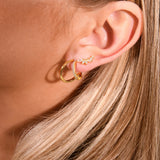 Pavé Earrings Stacking Set Gold