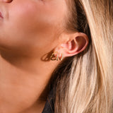 Pavé Layered Hoops & Flora Crystal Hoops Set in Gold