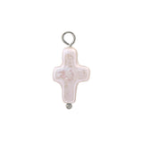 Cross Pearl Hoop Charm
