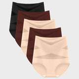 🌸 Last Day Special Price £9.99 ! 🔥Buy 1 Get 1 Free🎁Plus-Size High-Waist Cross Tummy Control Panties